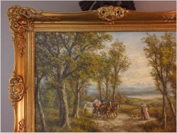 Piękny impresjonizm! Przejażdżka dorożką w parku - Wladimir Grechow (*1917 In Moscow)