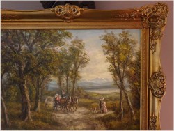 Piękny impresjonizm! Przejażdżka dorożką w parku - Wladimir Grechow (*1917 In Moscow)