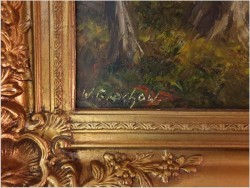 Piękny impresjonizm! Przejażdżka dorożką w parku - Wladimir Grechow (*1917 In Moscow)