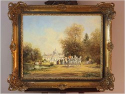 Malarstwo rokoko! Piękna scena parkowa - Herbert Isenberg *1930