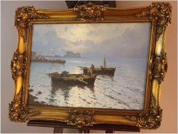 Marynistyka! W zatoce Neapolitańskiej (Golfo di Napoli) - Luigi Conca (Italian, 20th Century) 