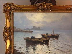 Marynistyka! W zatoce Neapolitańskiej (Golfo di Napoli) - Luigi Conca (Italian, 20th Century) 