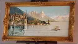Malarstwo Szpachlowe!!! Lago Maggiore Ascona - Constantino Proietto (1910-1979)
