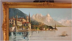 Malarstwo Szpachlowe!!! Lago Maggiore Ascona - Constantino Proietto (1910-1979)