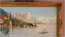 Malarstwo Szpachlowe!!! Lago Maggiore Ascona - Constantino Proietto (1910-1979)