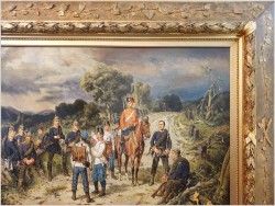 Pałacowy Obraz olejny! Scena batalistyczna! Odpoczynek - Lucien Rousselot (1900-1992)