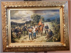 Pałacowy Obraz olejny! Scena batalistyczna! Odpoczynek - Lucien Rousselot (1900-1992)