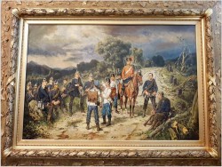 Pałacowy Obraz olejny! Scena batalistyczna! Odpoczynek - Lucien Rousselot (1900-1992)