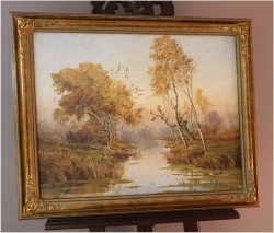 Polecamy obraz olejny! Tajemniczy krajobraz - Jos Van Genegen (1857-1936)