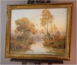 Polecamy obraz olejny! Tajemniczy krajobraz - Jos Van Genegen (1857-1936)