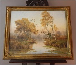 Polecamy obraz olejny! Tajemniczy krajobraz - Jos Van Genegen (1857-1936)