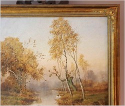 Polecamy obraz olejny! Tajemniczy krajobraz - Jos Van Genegen (1857-1936)