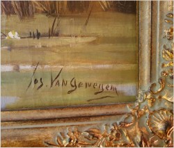 Polecamy obraz olejny! Tajemniczy krajobraz - Jos Van Genegen (1857-1936)