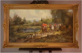 Malarz rokoko! Wyjazd na polowanie - Herbert Isenberg *1930