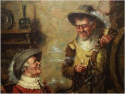 MALARSTWO AUKCYJNE! PRÓBA WINA U MNICHA ! org HEIN VAN DOREN ur. 1930r