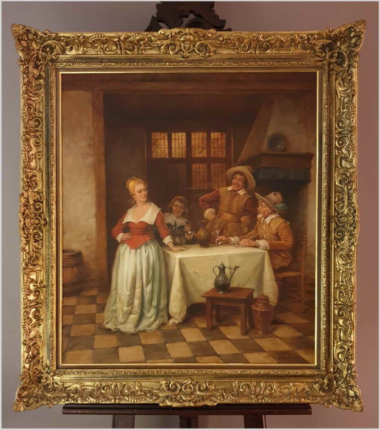 Biesiada przy winie - Curt August Landwehr (Hereford 1920-1988)