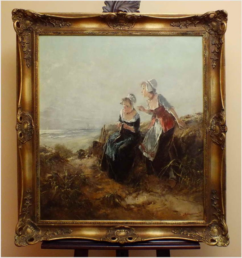 W OCZEKIWANIU NAD BRZEGIEM MORZA! DICKMEIS GERHARD (Heinsberg 1918 – 1978 Jülich)