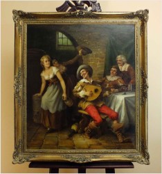 MALARSTWO RODZAJOWE - CURT AUGUST LANDWERH (Hereford 1920 - 1988)