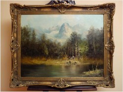 ROMANTYZM! PEJZAŻ ZE SZTAFAŻEM ~ KARL SCHMIDBAUER (Österreich 1921-1998)