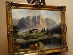 POLECAMY! REALISTYCZNY KRAJOBRAZ ALPEJSKI - J.E.LEMKE *1916r.