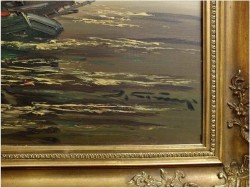 UNIKATOWY ROZMIAR! ŁODZIE NA MORZU - JEAN COUNE (1900-1963)