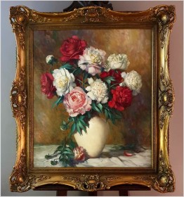 Zjawiskowy Rarytas! Peonie - Helmuth Andreas Volkwein (1920 - 2004)