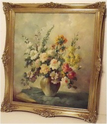 Duża kompozycja róż i kwiatów polnych - Hedwig Petermann (1877-1919)