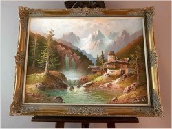 Wodospady w Pitztal z Widokiem na Wildgrat - Gustaw Weiss/Guwe