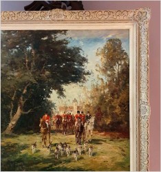 Wspaniałe malarstwo! Wyjazd na polowanie - Karl Mohr (1922-2013)