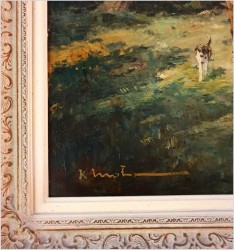 Wspaniałe malarstwo! Wyjazd na polowanie - Karl Mohr (1922-2013)