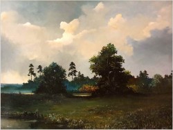 Pejzaż, na mokradłach - Ryszard Wojtyna (Wrocław, 1926-1990)