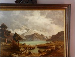 Warto zobaczyć! Widok alpejski z jeziorem - Jürgen Winter (1931-2010)