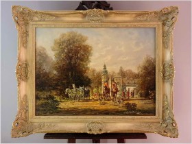 Malarstwo rokoko! Wyjazd z zamku - Herbert Isenberg *1930