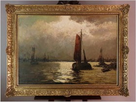 Rarytas! Nokturn marynistyczny ! org Helmut Kaluza (1912-1984, Hamburg)