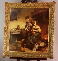 Scena rodzajowa we wnętrzu - Dickmeis Gerhard (1918 - 1978)