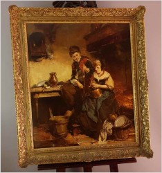 Scena rodzajowa we wnętrzu - Dickmeis Gerhard (1918 - 1978)