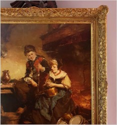 Scena rodzajowa we wnętrzu - Dickmeis Gerhard (1918 - 1978)