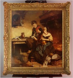 Scena rodzajowa we wnętrzu - Dickmeis Gerhard (1918 - 1978)