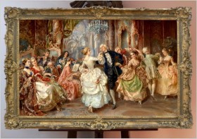 Malarstwo rokoko! W sali balowej ~Jean Paul Sinibaldi (French, 1857-1909)