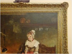 MALARSTWO OLEJNE! - SCENA RODZAJOWA! DICKMEIS GERHARD (1918-1978r.)