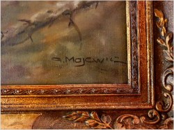 Malarstwo aukcyjnego malarza! Jeleń w lesie - George Majewicz (1897-1965)