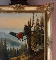 Niemieckie malarstwo aukcyjne! Głuszec na drzewie - Georg Wegener *1917