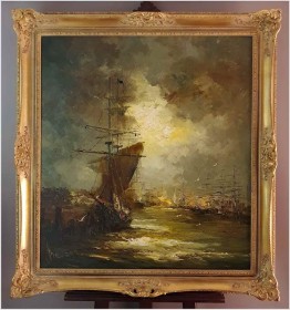 Żaglowiec Na Redzie - Johannes Hubertus Hendrikus BÉVORT (1917-1996)