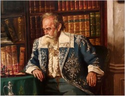 Aukcyjne malarstwo! Partia szachów u Kardynała - Curt Bruckner *1896