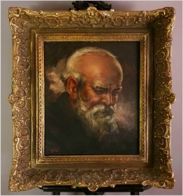 Malarstwo aukcyjne! Portret starca! org Prof. Willi DEPRÉ (1922-1995r.)