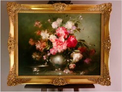 Pałacowe kwiaty w wazonie - Kömpöczi Balogh Endre (Budapest 1911-1977)