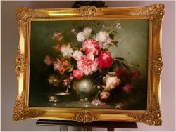 Pałacowe kwiaty w wazonie - Kömpöczi Balogh Endre (Budapest 1911-1977)