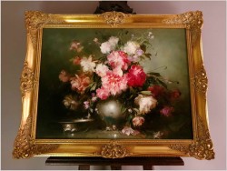 Pałacowe kwiaty w wazonie - Kömpöczi Balogh Endre (Budapest 1911-1977)