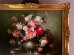 Pałacowe kwiaty w wazonie - Kömpöczi Balogh Endre (Budapest 1911-1977)