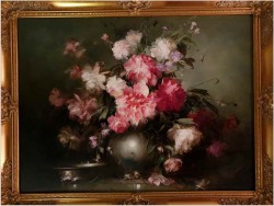 Pałacowe kwiaty w wazonie - Kömpöczi Balogh Endre (Budapest 1911-1977)